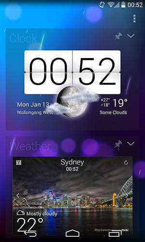 Capturas de tela do programa 2 tap launcher em celular ou tablete Android.