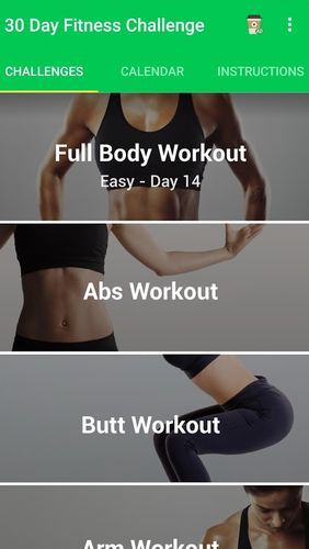 Безкоштовно скачати 30 day fitness challenge - Workout at home на Андроїд. Програми на телефони та планшети.