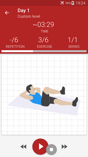 Aplicativo Abs Workout para Android, baixar grátis programas para celulares e tablets.