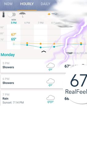 Les captures d'écran du programme AccuWeather: Weather radar & Live forecast maps pour le portable ou la tablette Android.