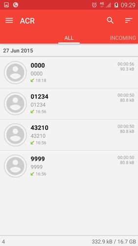 Descargar gratis ACR: Call recorder para Android. Programas para teléfonos y tabletas.