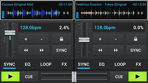 Screenshots des Programms GMusicFS für Android-Smartphones oder Tablets.