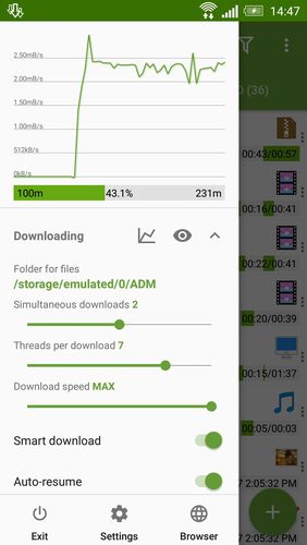 Advanced download manager app for Android, download programs for phones and tablets for free.