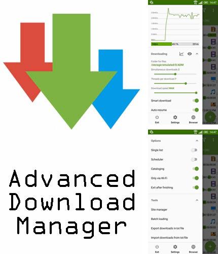 Кроме программы Facebook Messenger для Андроид, можно бесплатно скачать Advanced download manager на Андроид телефон или планшет.