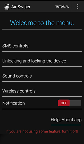 Aplicativo Air swiper para Android, baixar grátis programas para celulares e tablets.