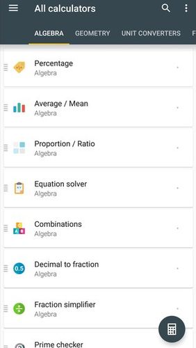 Télécharger gratuitement All-In-One calculator pour Android. Programmes sur les portables et les tablettes.