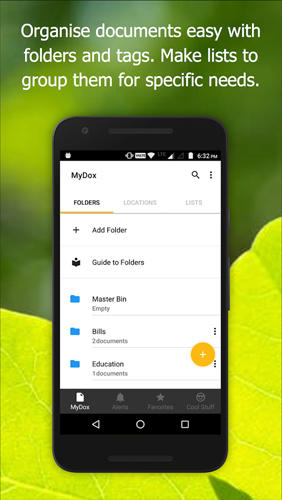 Laden Sie kostenlos Alldox: Documents Organized für Android Herunter. Programme für Smartphones und Tablets.