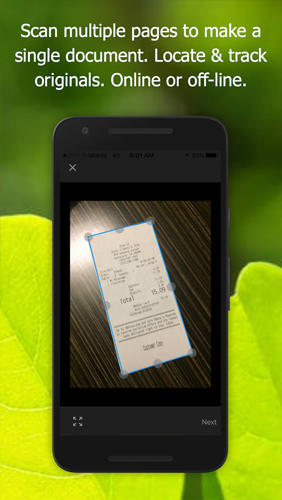 Screenshots des Programms Alldox: Documents Organized für Android-Smartphones oder Tablets.