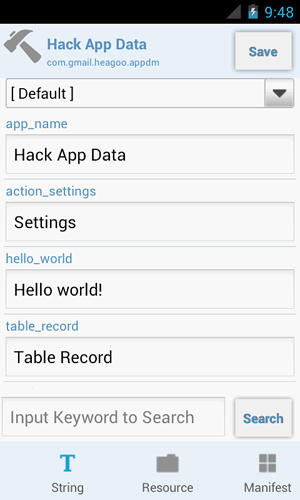 Capturas de tela do programa Apk editor pro em celular ou tablete Android.