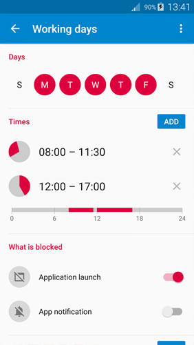 AppBlock: Stay Focused的Android应用，下载程序的手机和平板电脑是免费的。