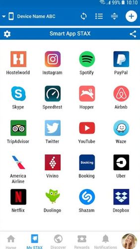 アンドロイドの携帯電話やタブレット用のプログラムAPRROW: Personalize, discover and share apps のスクリーンショット。
