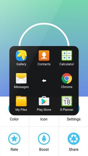 Capturas de pantalla del programa Full screen gestures para teléfono o tableta Android.