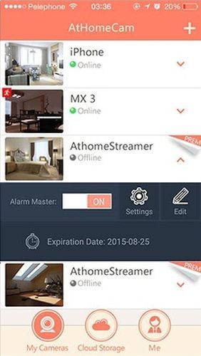 Aplicación AtHome camera: Home security para Android, descargar gratis programas para tabletas y teléfonos.