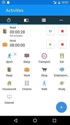 Descargar gratis aTimeLogger - Time tracker para Android. Programas para teléfonos y tabletas.