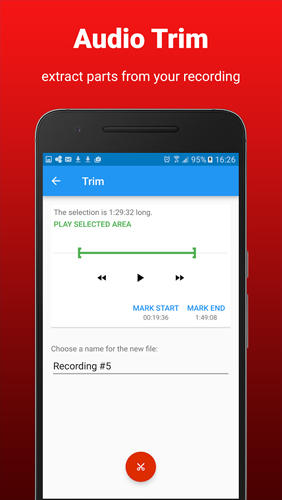 Aplicativo AudioRec: Voice Recorder para Android, baixar grátis programas para celulares e tablets.