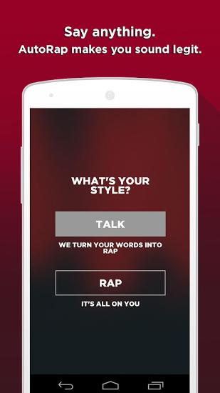 アンドロイド用のアプリAuto Rap 。タブレットや携帯電話用のプログラムを無料でダウンロード。