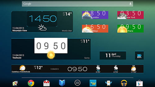 Télécharger gratuitement Beautiful widgets pour Android. Programmes sur les portables et les tablettes.
