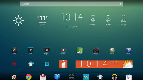 Screenshots des Programms Beautiful widgets für Android-Smartphones oder Tablets.