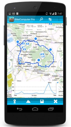 Додаток Bikecomputer pro для Андроїд, скачати безкоштовно програми для планшетів і телефонів.