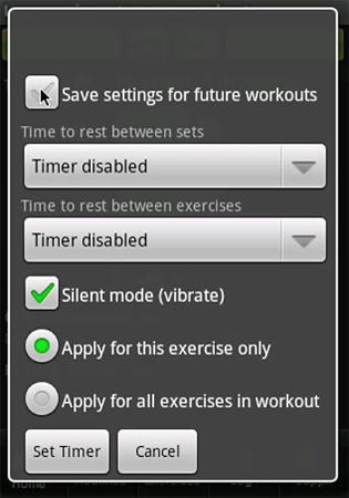 Screenshots of Bodybuilder program for Android phone or tablet.