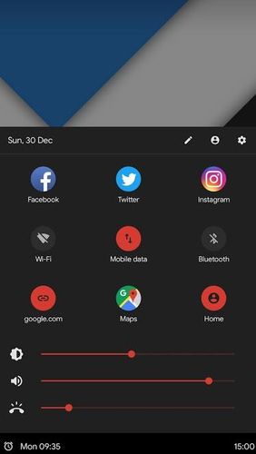 Скріншот програми Bottom quick settings - Notification customisation на Андроїд телефон або планшет.