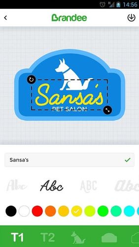 Скріншот програми Brandee - Free logo maker & graphics creator на Андроїд телефон або планшет.