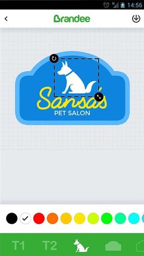 Les captures d'écran du programme Brandee - Free logo maker & graphics creator pour le portable ou la tablette Android.