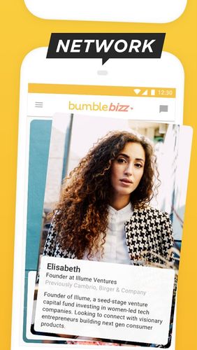 Скріншот програми Bumble - Date, meet friends, network на Андроїд телефон або планшет.