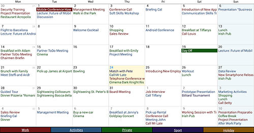Laden Sie kostenlos Business calendar für Android Herunter. Programme für Smartphones und Tablets.