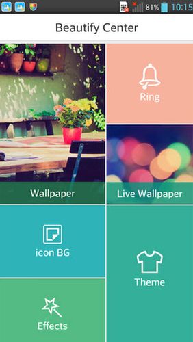 アンドロイドの携帯電話やタブレット用のプログラムC Launcher: Themes, wallpapers, DIY, smart, clean のスクリーンショット。