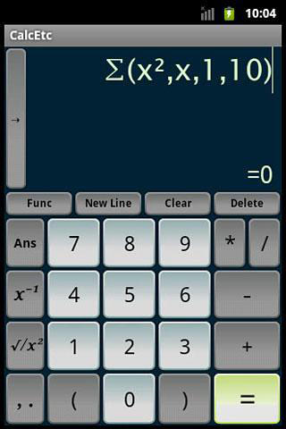 Calc etc app for Android, download programs for phones and tablets for free.