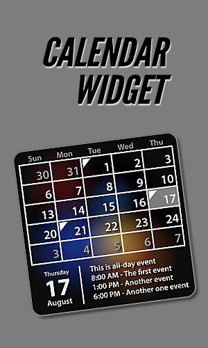 Calendar widget