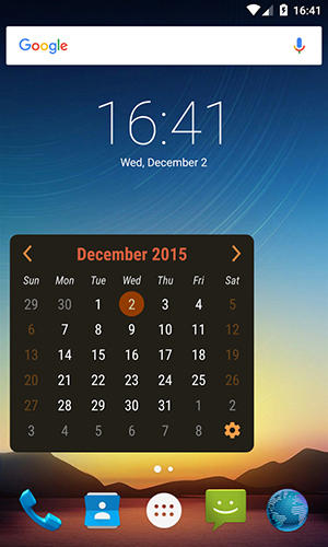 Descargar gratis Calendar widget para Android. Programas para teléfonos y tabletas.
