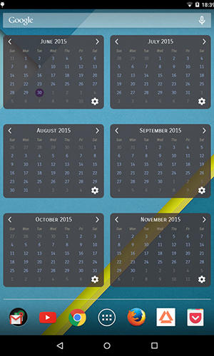 Calendar widget