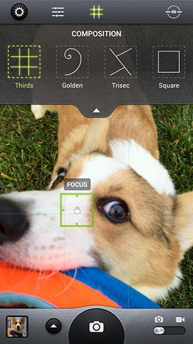 Screenshots des Programms Camera awesome für Android-Smartphones oder Tablets.