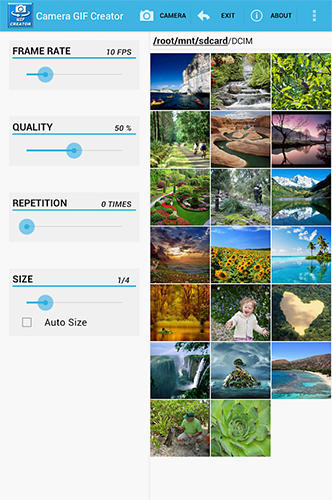 Aplicativo Camera Gif creator para Android, baixar grátis programas para celulares e tablets.