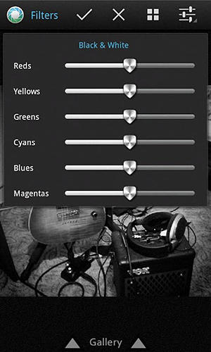 Les captures d'écran du programme Camera mania pour le portable ou la tablette Android.