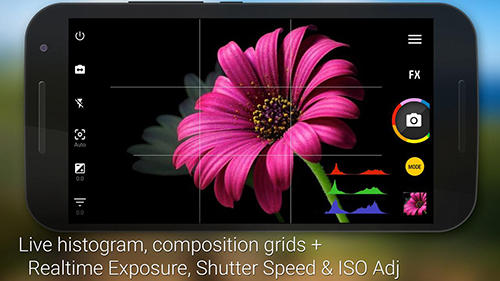 Screenshots of Camera zoom FX program for Android phone or tablet.