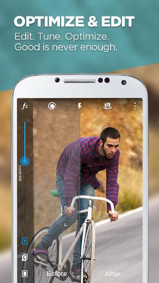 Screenshots of Camera MX program for Android phone or tablet.