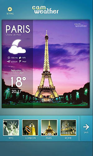 CamWeather app for Android, download programs for phones and tablets for free.