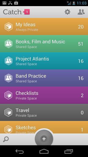 Laden Sie kostenlos Catch notes für Android Herunter. Programme für Smartphones und Tablets.