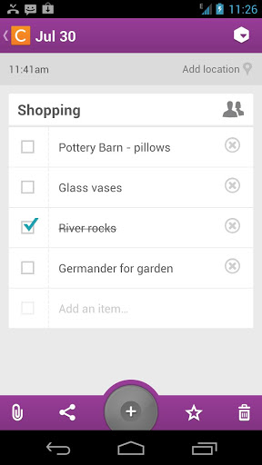 Скріншот додатки Catch notes для Андроїд. Робочий процес.