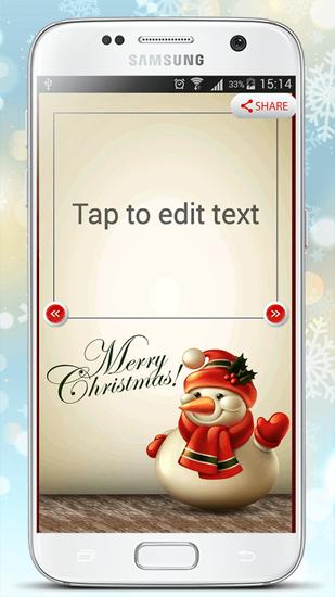 Laden Sie kostenlos Christmas Greeting Cards für Android Herunter. Programme für Smartphones und Tablets.