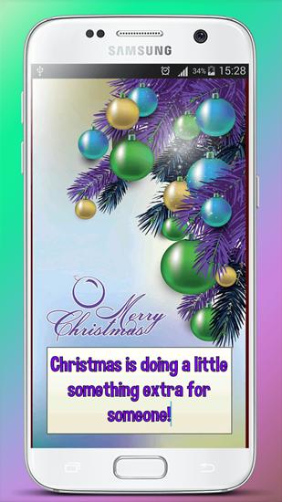 Скріншот додатки Christmas Greeting Cards для Андроїд. Робочий процес.