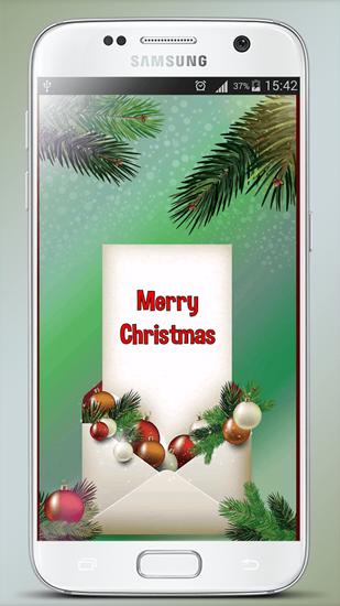 Capturas de tela do programa Christmas Greeting Cards em celular ou tablete Android.