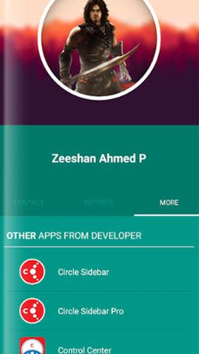 Screenshots des Programms Circle sidebar für Android-Smartphones oder Tablets.