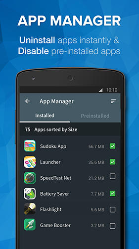 Screenshots of Cleaner: Master speed booster program for Android phone or tablet.