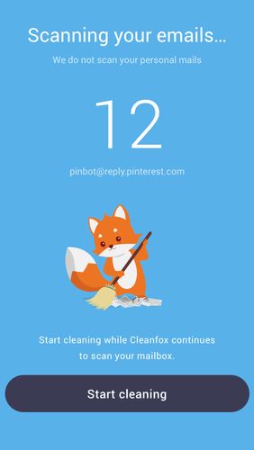 Безкоштовно скачати Cleanfox - Clean your inbox на Андроїд. Програми на телефони та планшети.