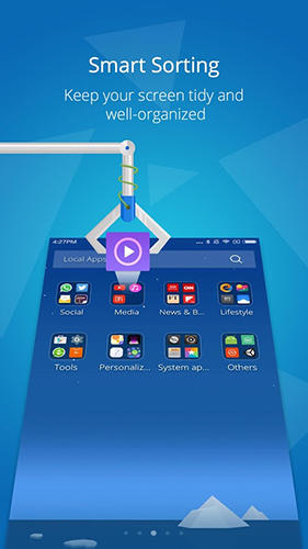 Screenshots des Programms CM launcher für Android-Smartphones oder Tablets.