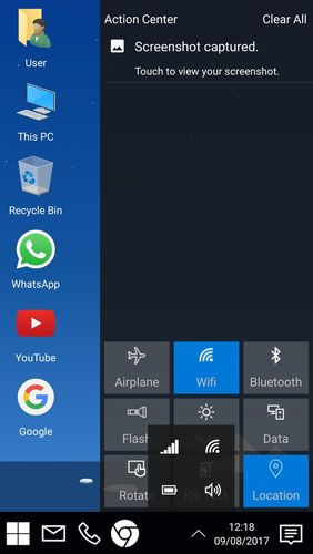 Capturas de pantalla del programa Computer Launcher para teléfono o tableta Android.